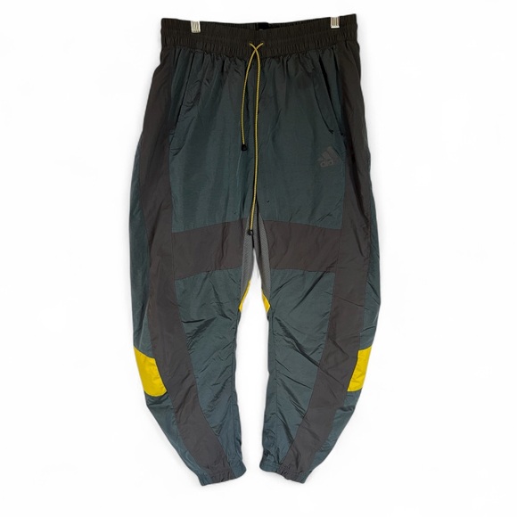 adidas Other - Adidas Street Shape Urban Logo Nylon M Woven Grey Blue Track Pants GM6509